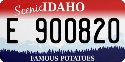 ID license plate E900820