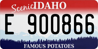 ID license plate E900866