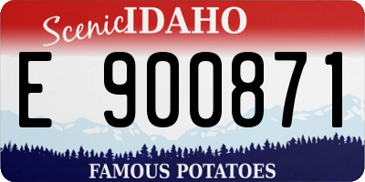 ID license plate E900871