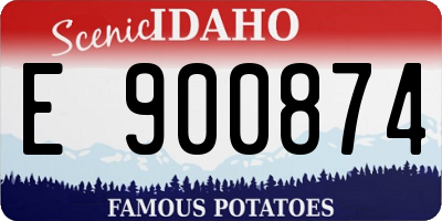 ID license plate E900874