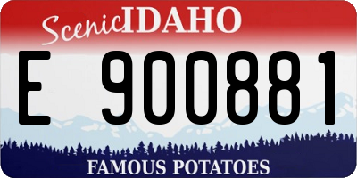 ID license plate E900881