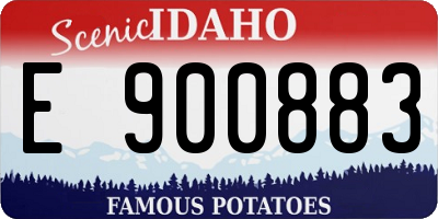 ID license plate E900883