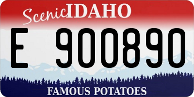 ID license plate E900890