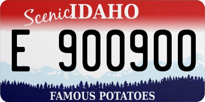 ID license plate E900900