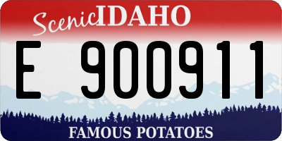 ID license plate E900911