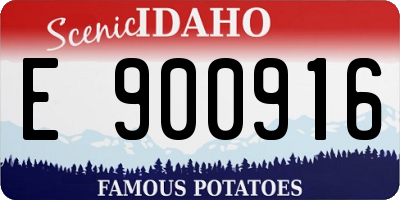ID license plate E900916
