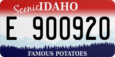 ID license plate E900920