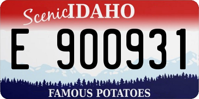 ID license plate E900931