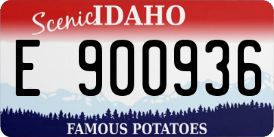 ID license plate E900936
