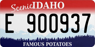 ID license plate E900937