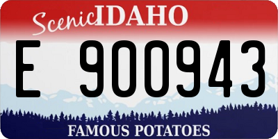 ID license plate E900943