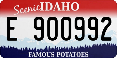 ID license plate E900992