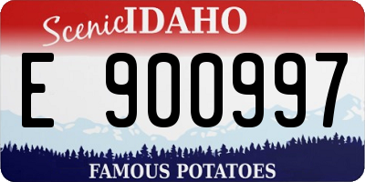 ID license plate E900997