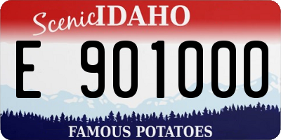 ID license plate E901000