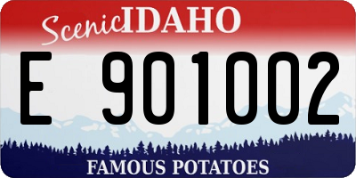 ID license plate E901002