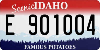 ID license plate E901004