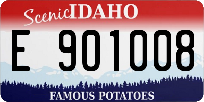 ID license plate E901008