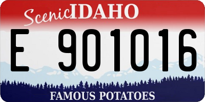 ID license plate E901016