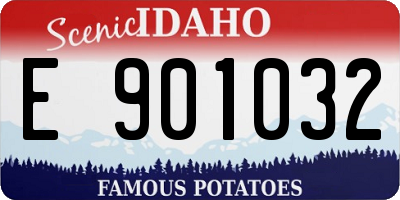 ID license plate E901032