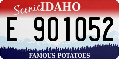 ID license plate E901052