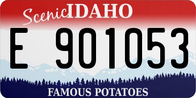 ID license plate E901053