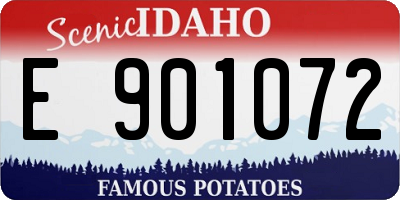 ID license plate E901072