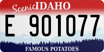 ID license plate E901077