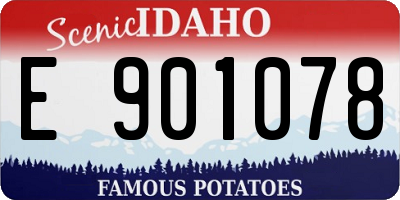 ID license plate E901078
