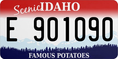 ID license plate E901090