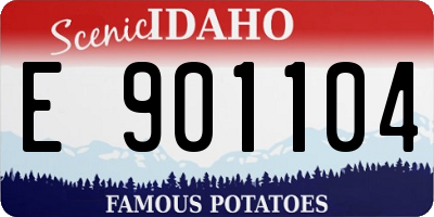 ID license plate E901104