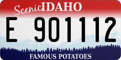 ID license plate E901112