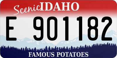 ID license plate E901182