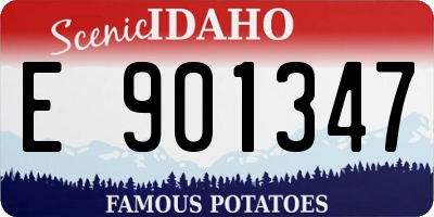 ID license plate E901347