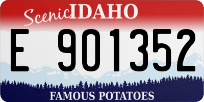 ID license plate E901352