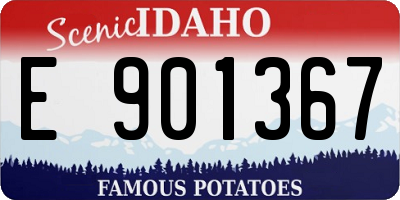 ID license plate E901367