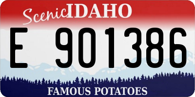 ID license plate E901386