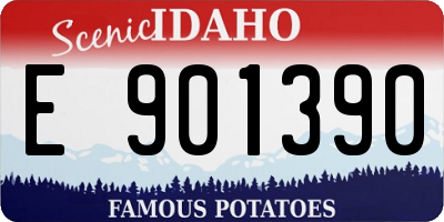 ID license plate E901390