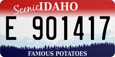 ID license plate E901417