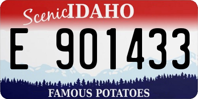 ID license plate E901433