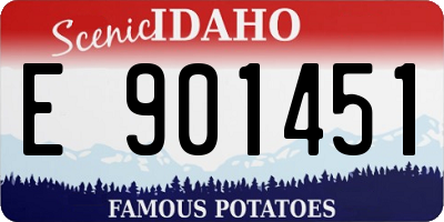 ID license plate E901451