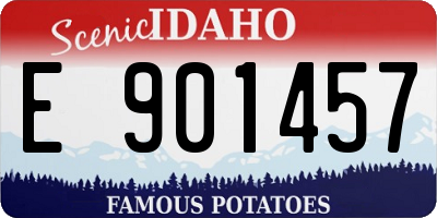 ID license plate E901457