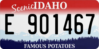 ID license plate E901467