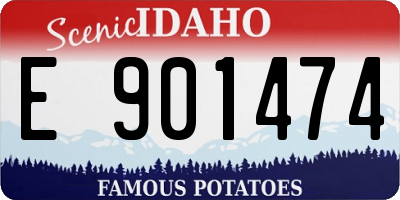 ID license plate E901474