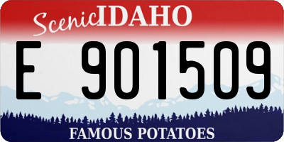 ID license plate E901509