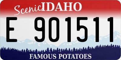 ID license plate E901511