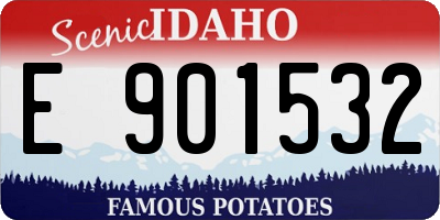 ID license plate E901532