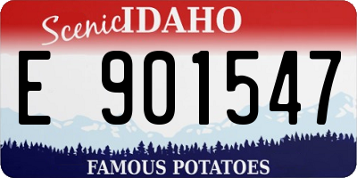 ID license plate E901547