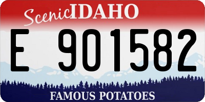 ID license plate E901582