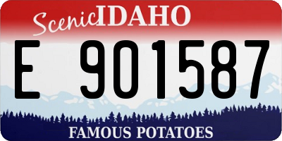 ID license plate E901587