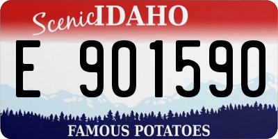 ID license plate E901590